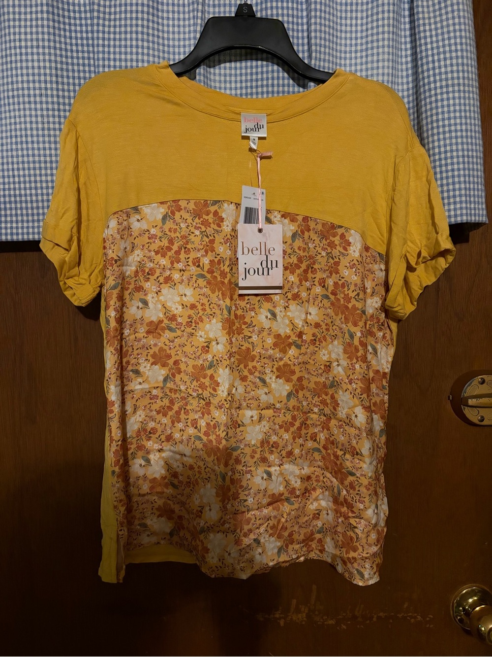 Belle Du Jour Mustard Yellow Crewneck Tee